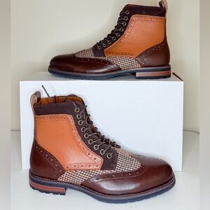 Stacy Adams Sz 9 Elegant Two-Tone Leather Men's Boots